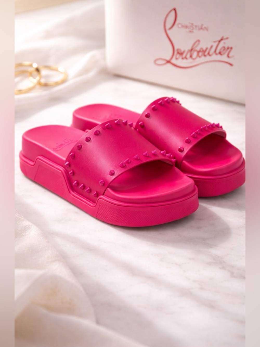 Christian Louboutin Pool Stud Slides
Size: EU 41 / US Women 10